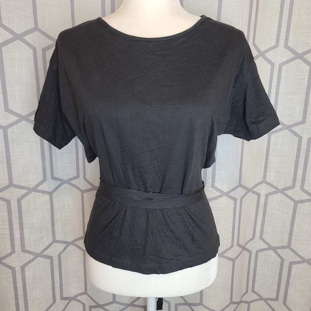 Zara crop top women size M short sleeve 100% cotton